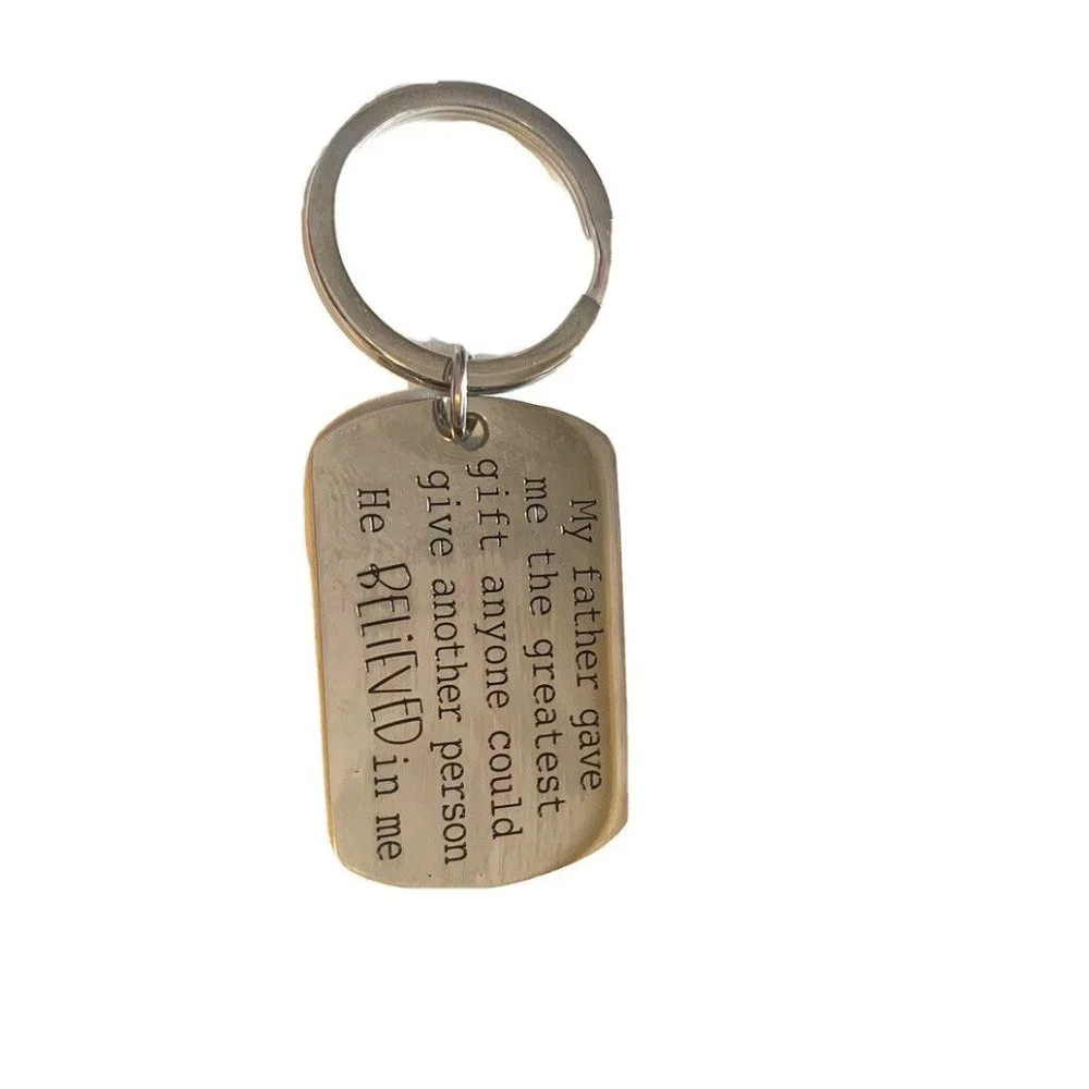 Stainless Steel Key Chain Father's Day Gift Son and Daughter to Dad Quot…